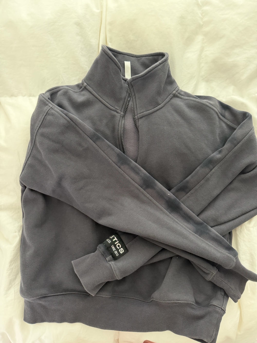 Fabletics Black Quarter-Zip Sweater